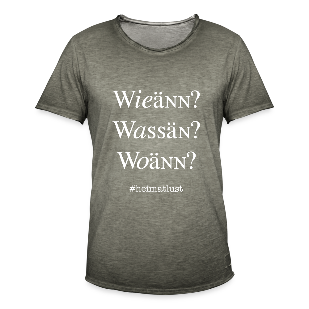 Whoch3 Männer Vintage T-Shirt - Vintage Khaki