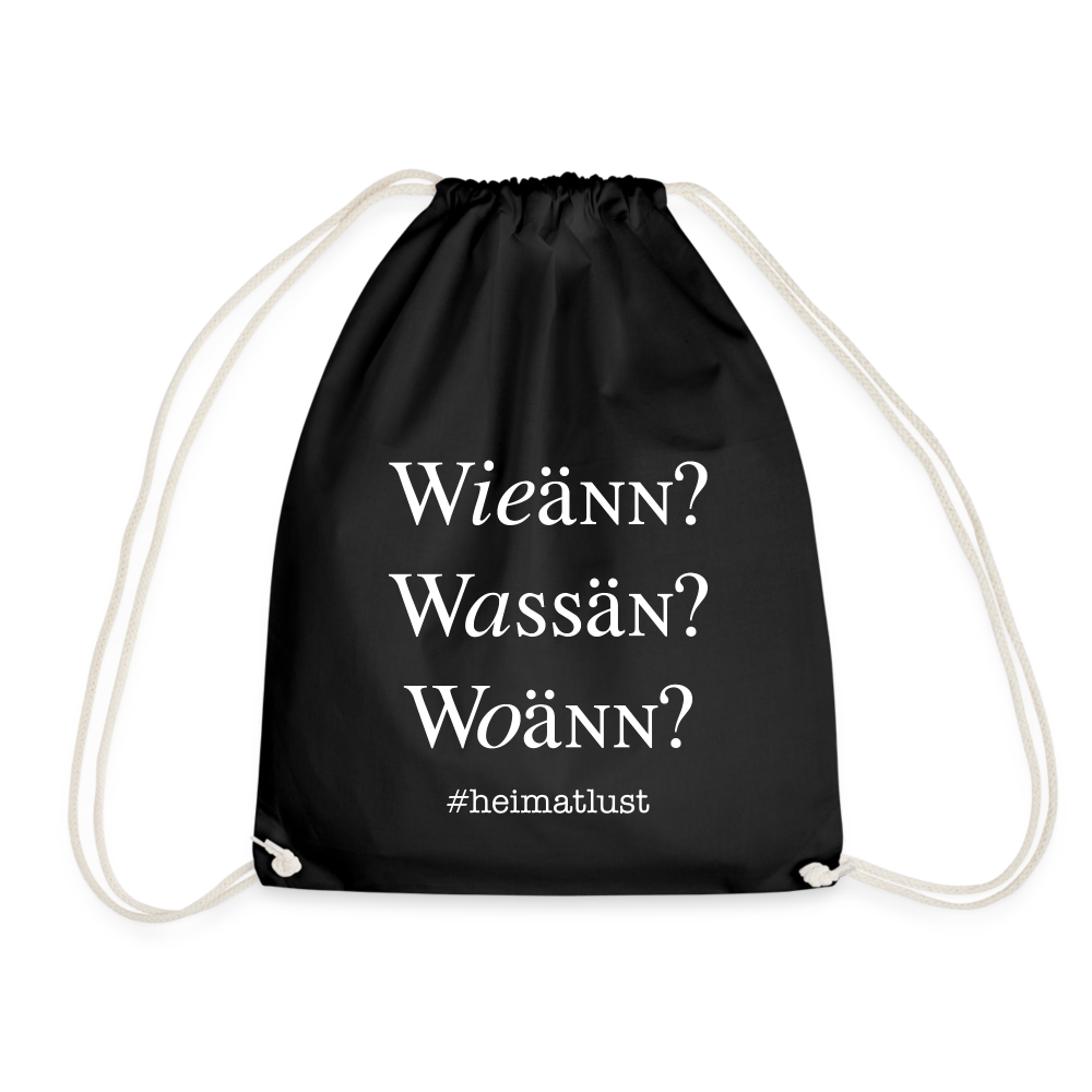 Whoch3 Turnbeutel - Schwarz