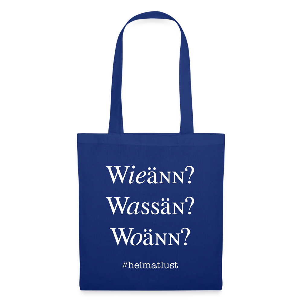 Whoch3 Stoffbeutel - Royalblau