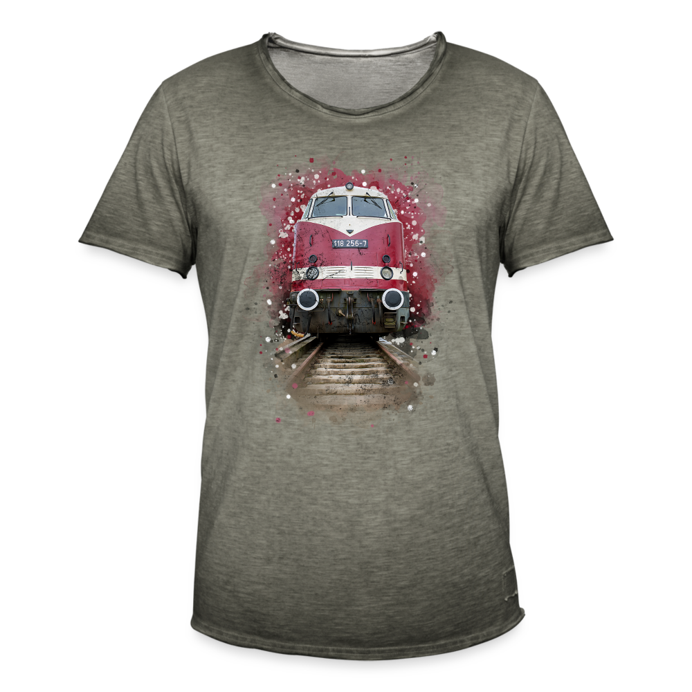 Diesellok Männer Vintage T-Shirt - Vintage Khaki