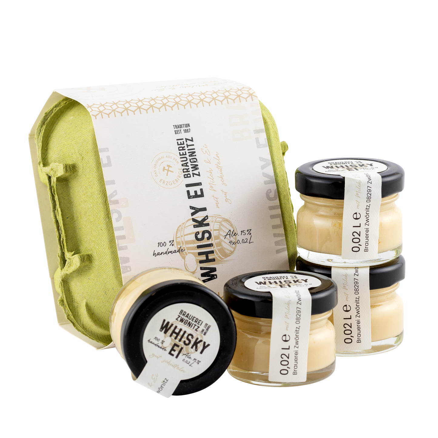 Whisky-Eierlikör 4er Miniatur