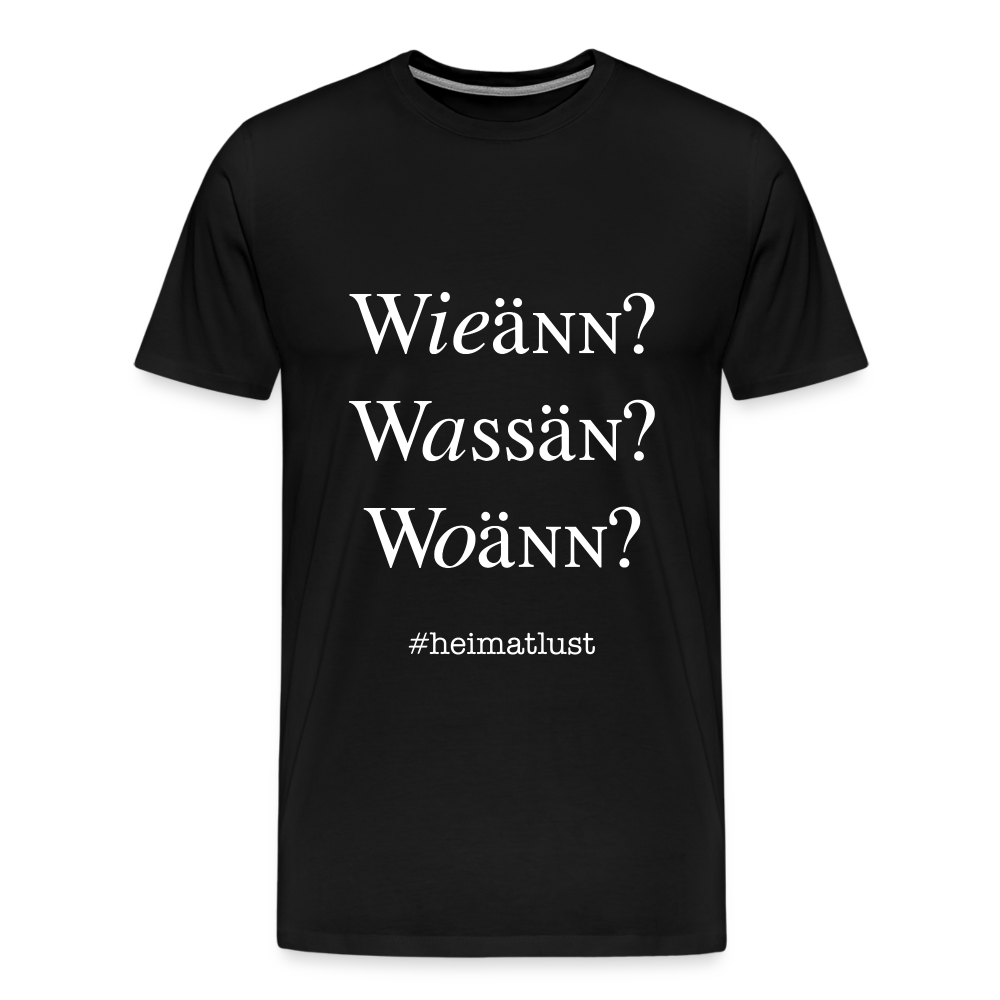 Whoch3 Männer Premium T-Shirt - Schwarz