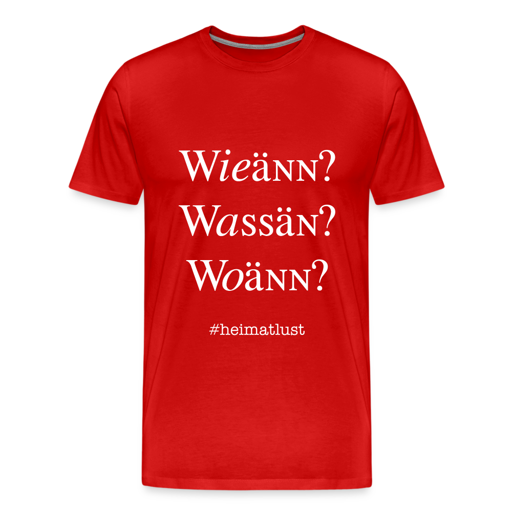 Whoch3 Männer Premium T-Shirt - Rot