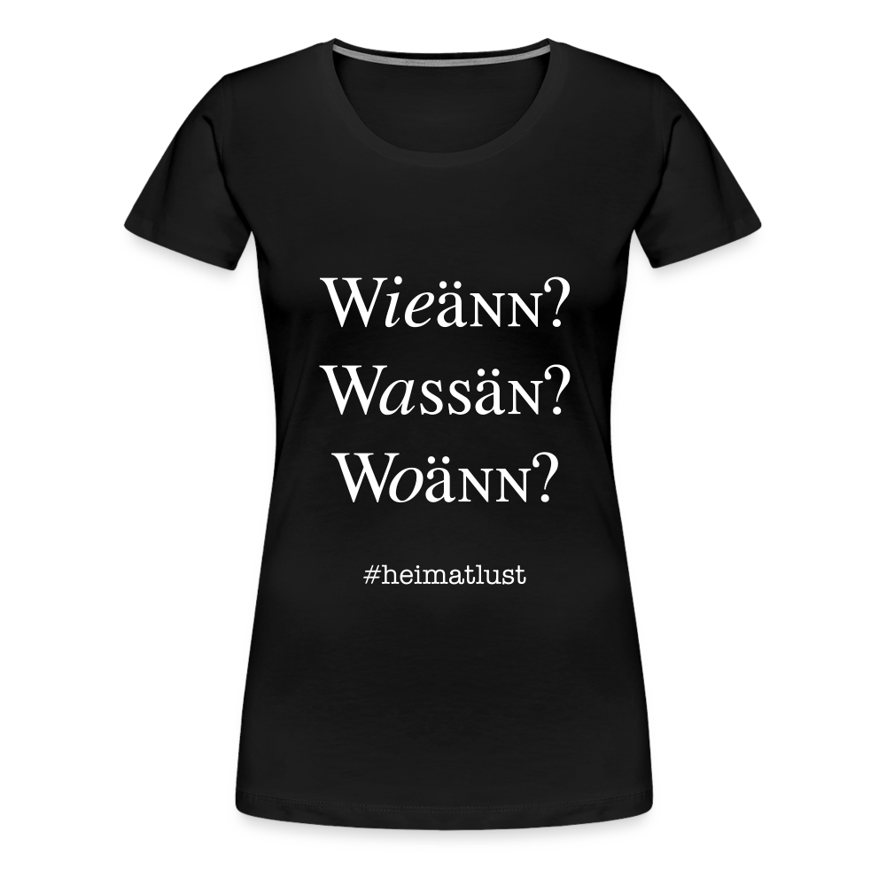 Whoch3 Frauen Premium T-Shirt - Schwarz