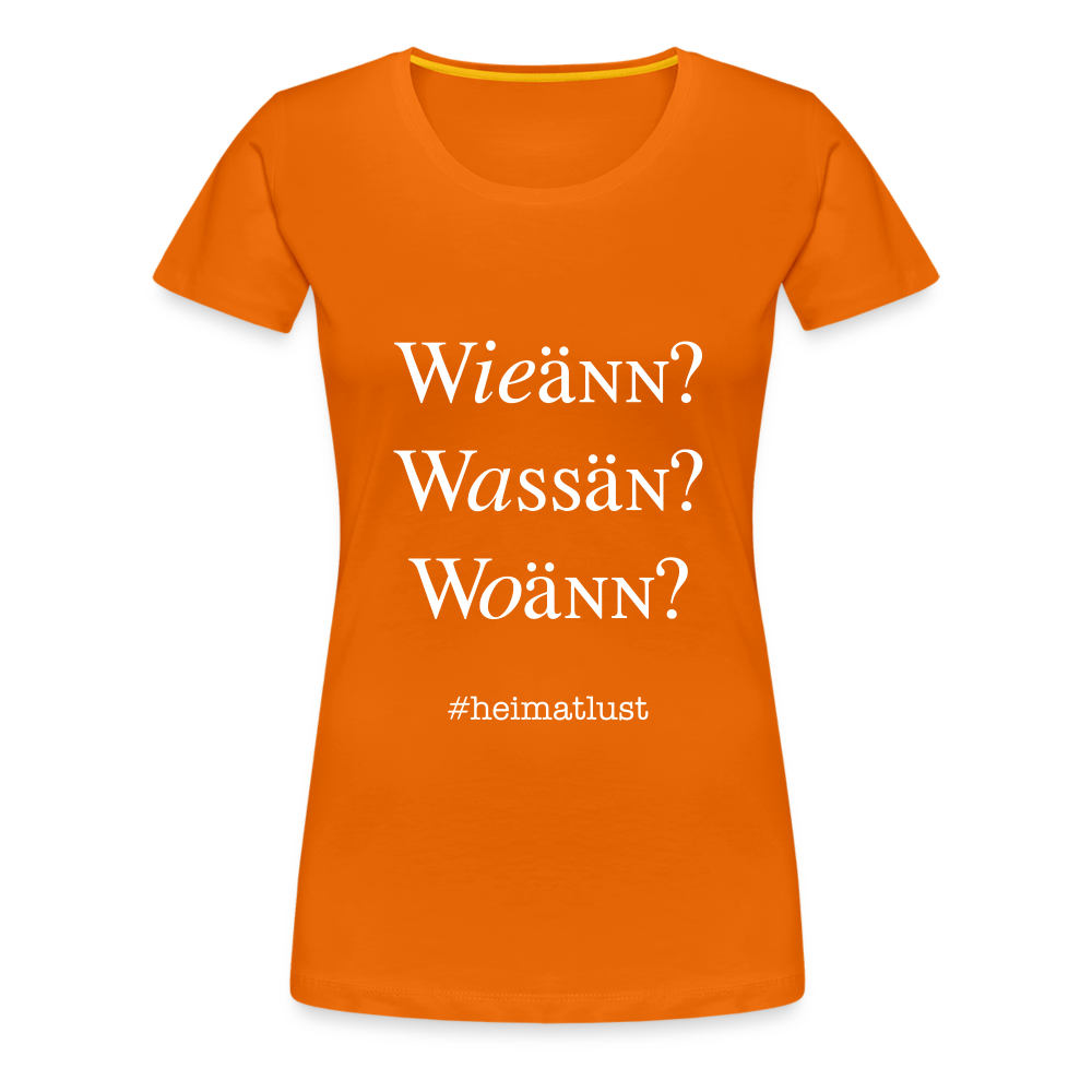 Whoch3 Frauen Premium T-Shirt - Orange