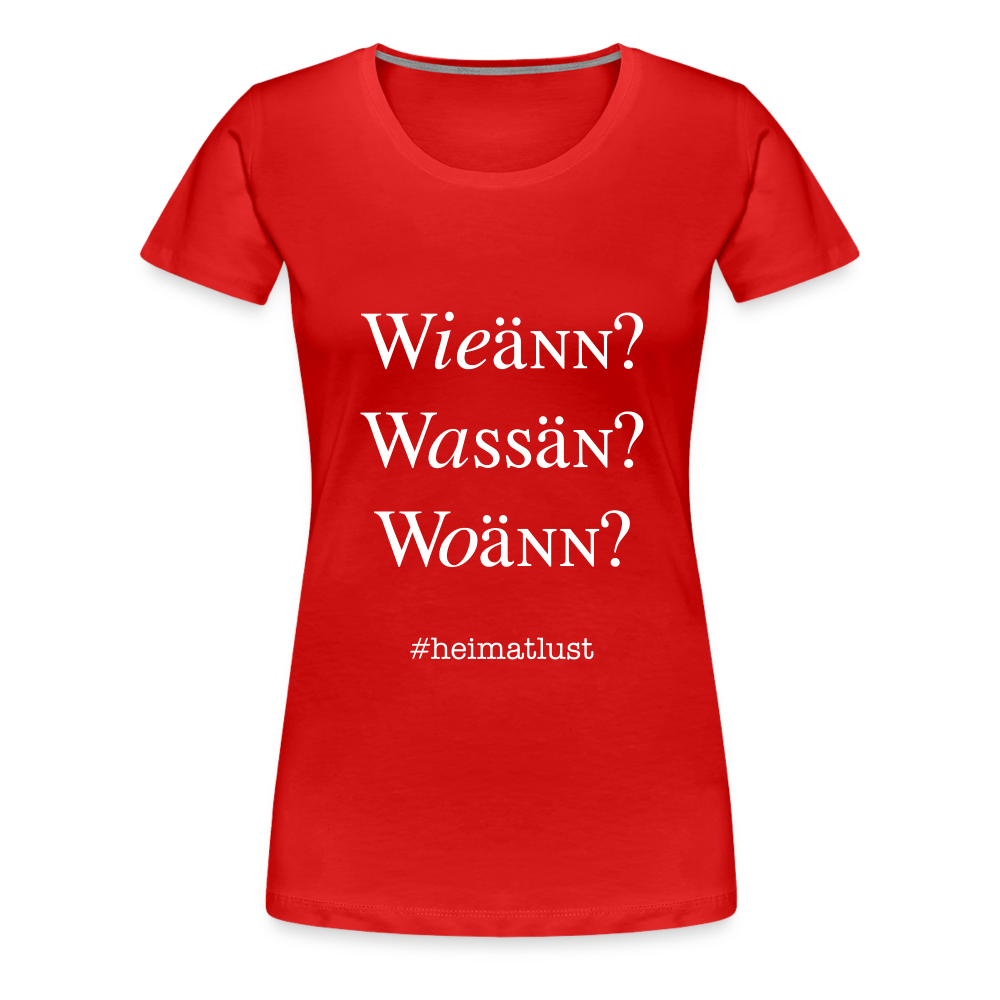 Whoch3 Frauen Premium T-Shirt - Rot