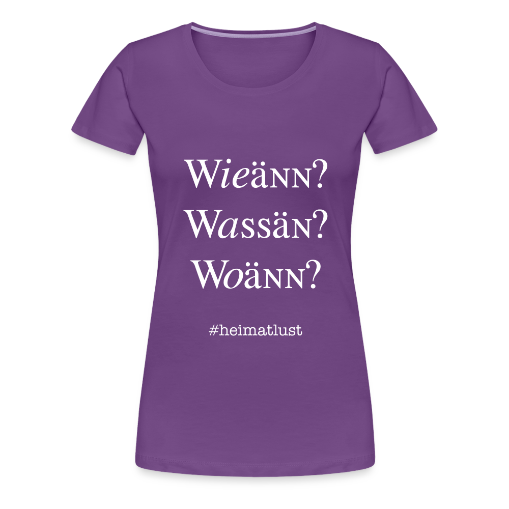 Whoch3 Frauen Premium T-Shirt - Lila