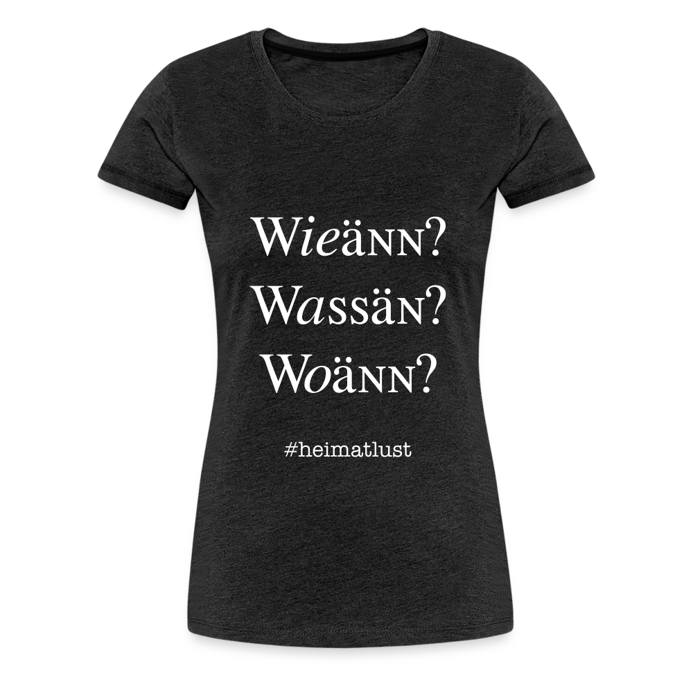 Whoch3 Frauen Premium T-Shirt - Anthrazit