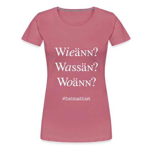 Whoch3 Frauen Premium T-Shirt - Malve