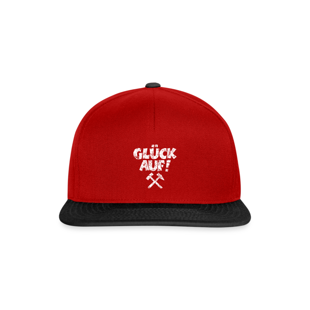 Glückauf Snapback Cap - Rot/Schwarz