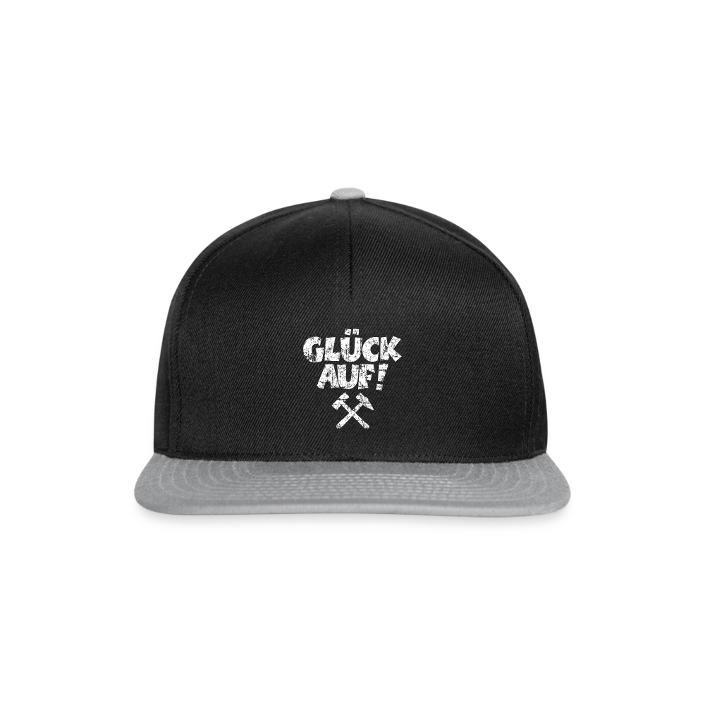 Glückauf Snapback Cap - Schwarz/Grau