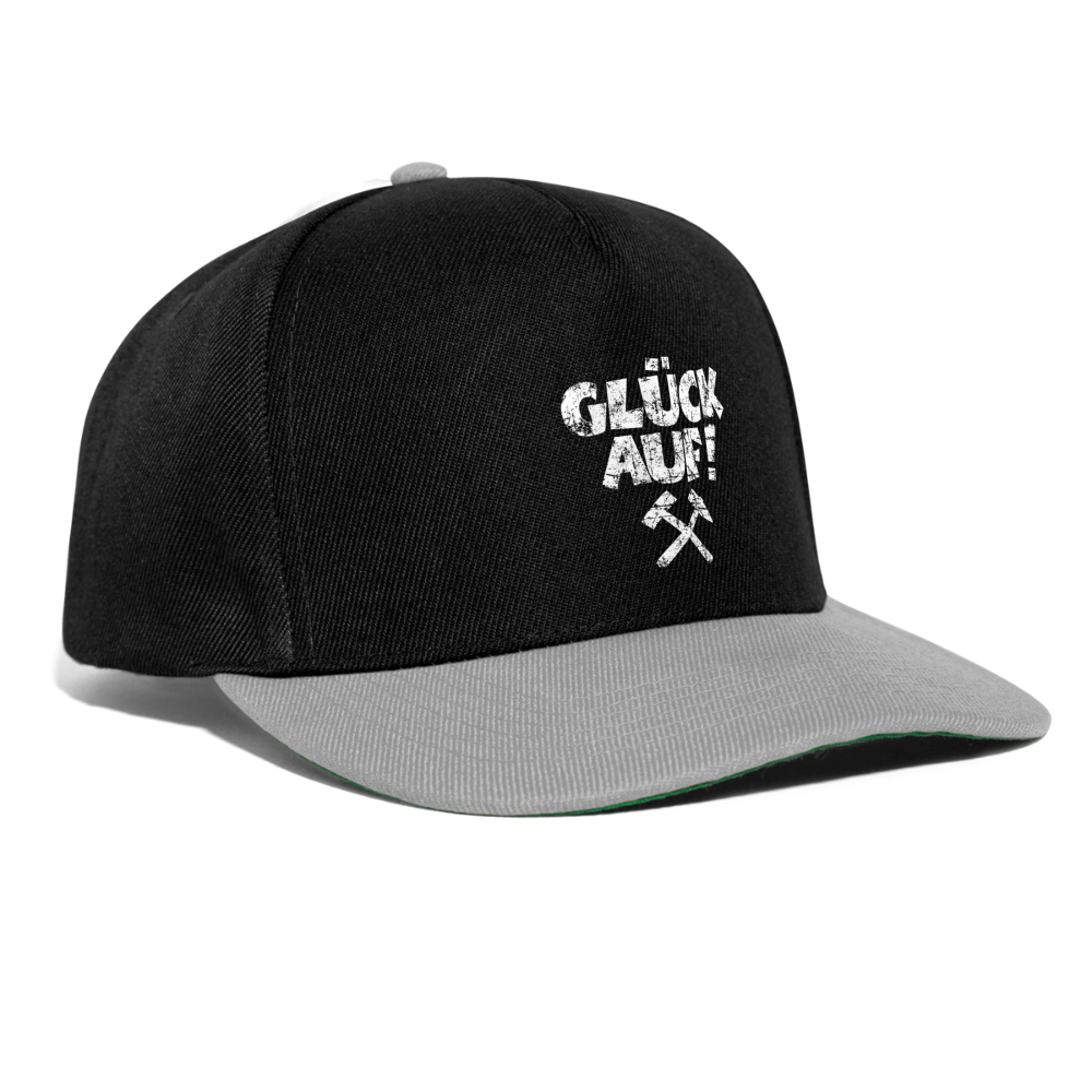 Glückauf Snapback Cap - Schwarz/Grau