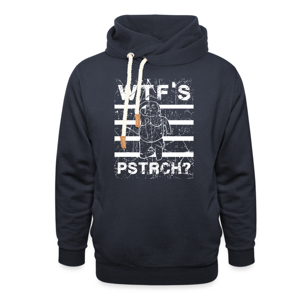 WTF Püstrich Schalkragen Hoodie unisex - Navy