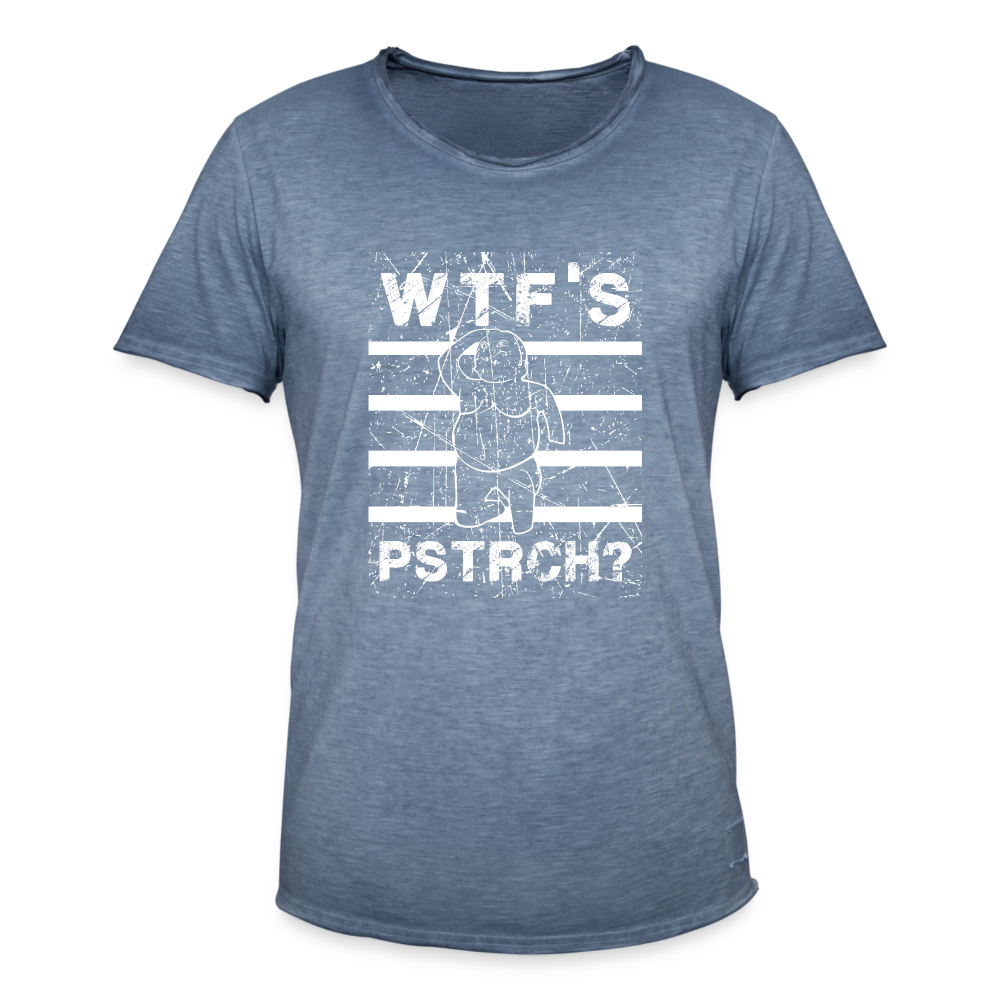 WTF Püstrich Männer Vintage T-Shirt - Vintage Denim