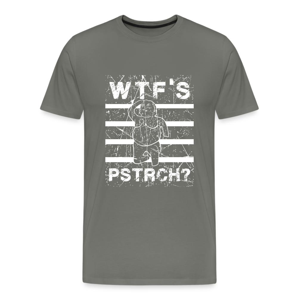 WTF Püstrich Männer Premium T-Shirt - Asphalt