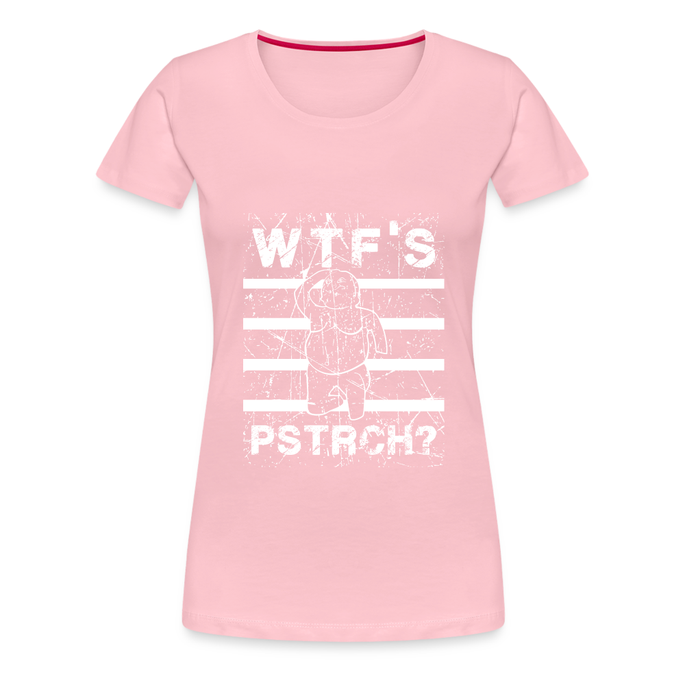 WTF Püstrich Frauen Premium T-Shirt - Hellrosa