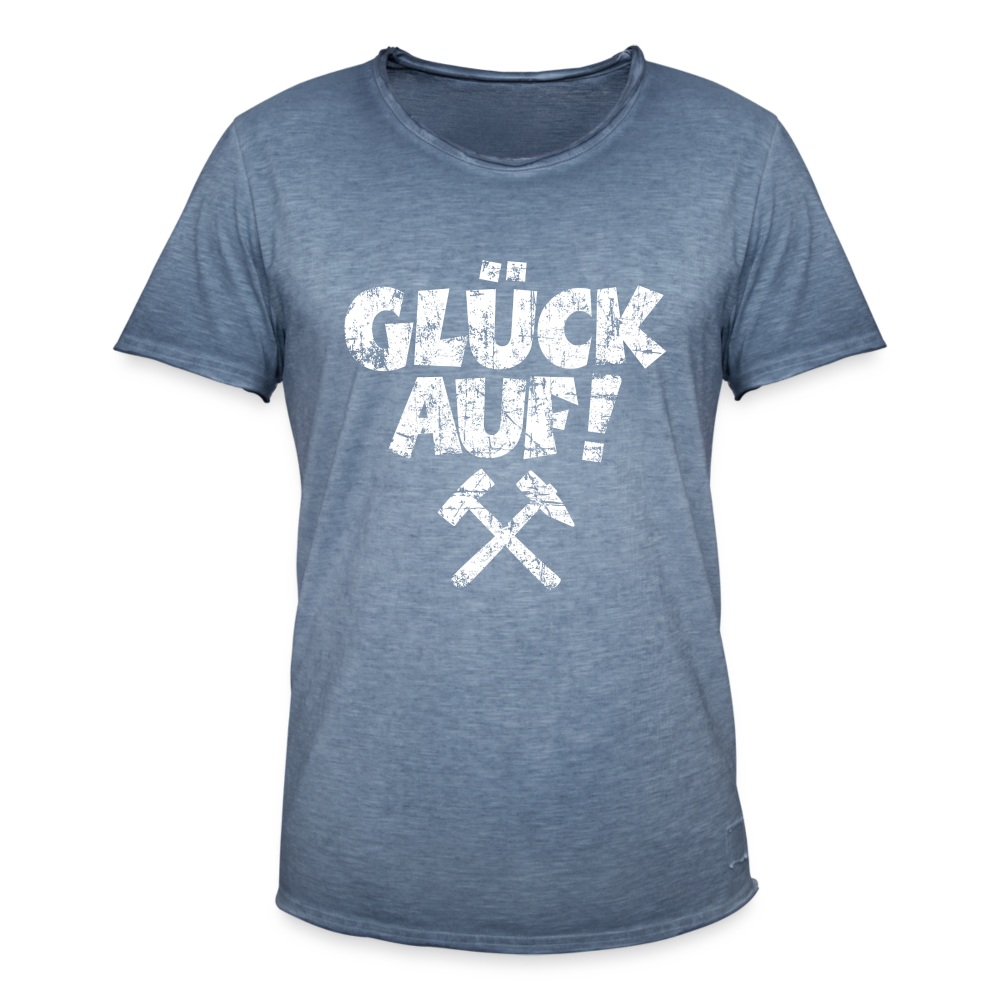 Glückauf Männer Vintage T-Shirt - Vintage Denim