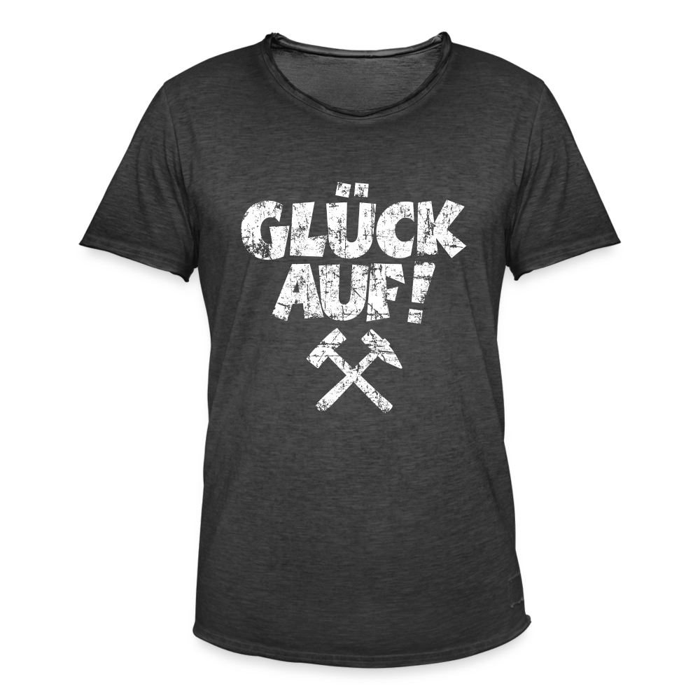 Glückauf Männer Vintage T-Shirt - Vintage Schwarz