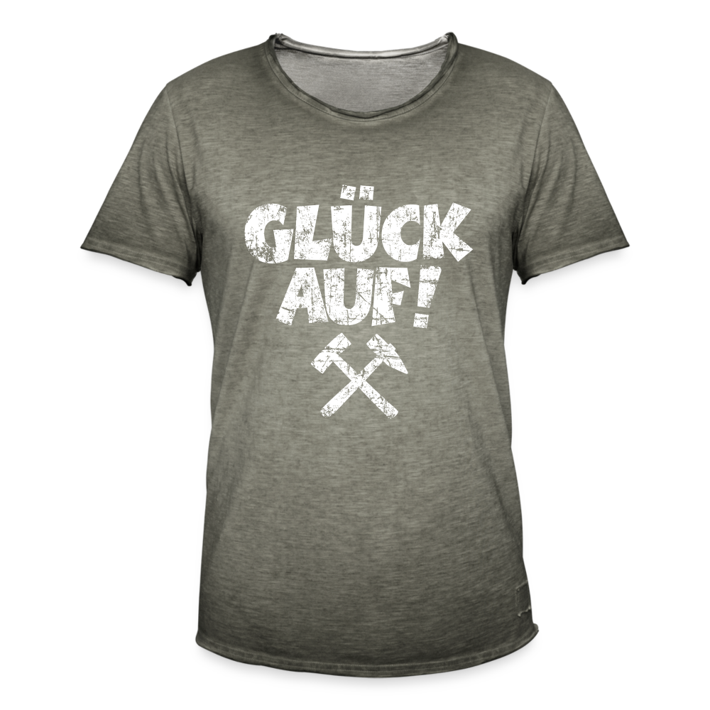 Glückauf Männer Vintage T-Shirt - Vintage Khaki