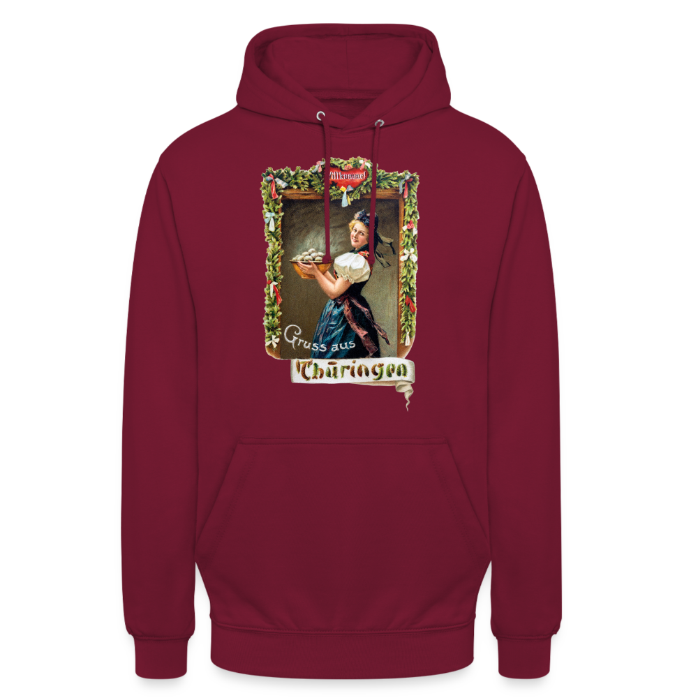 Gruss aus Thüringen Unisex Hoodie - Bordeaux