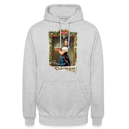 Gruss aus Thüringen Unisex Hoodie - Hellgrau meliert