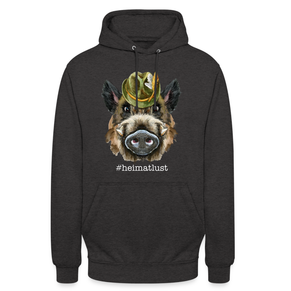 Wildschwein Unisex Hoodie - Anthrazit