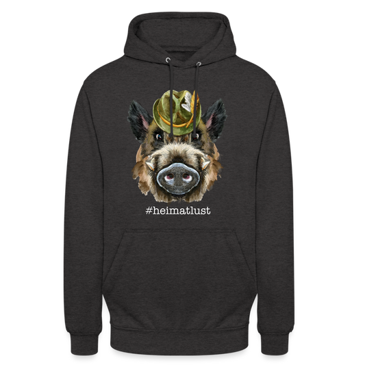 Wildschwein Unisex Hoodie - Anthrazit