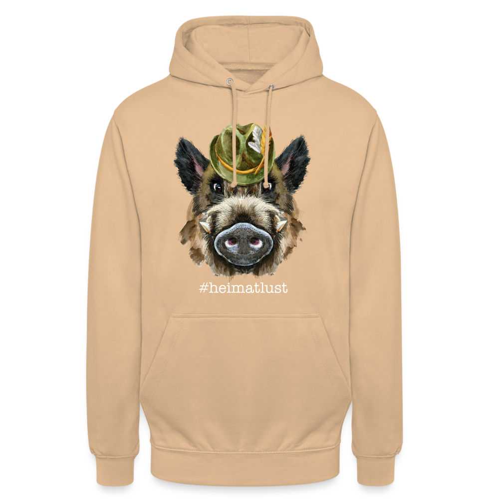 Wildschwein Unisex Hoodie - Beige