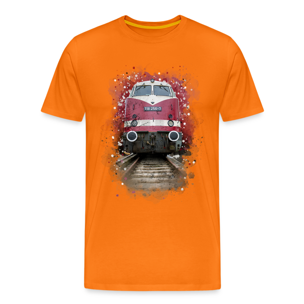 Diesellok Männer Premium T-Shirt - Orange