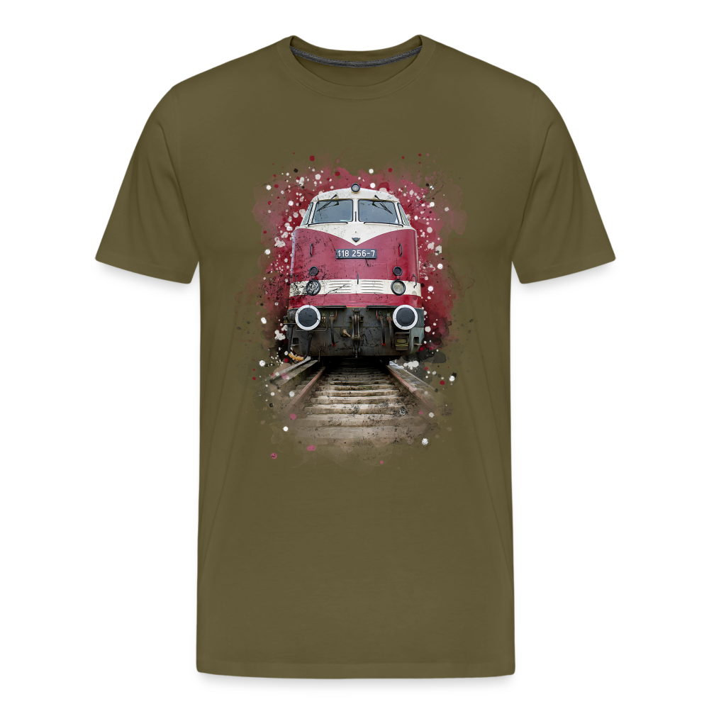 Diesellok Männer Premium T-Shirt - Khaki