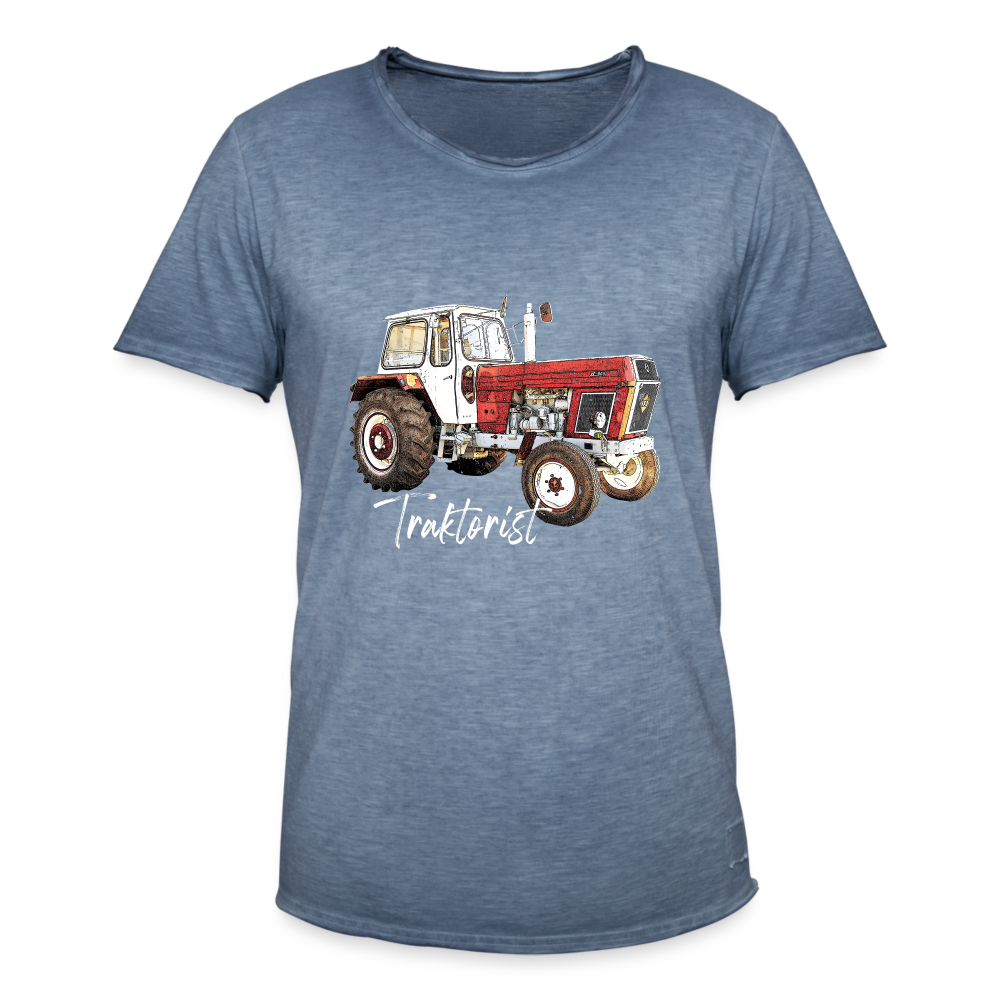 Traktorist Männer Vintage T-Shirt - Vintage Denim