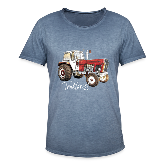 Traktorist Männer Vintage T-Shirt - Vintage Denim