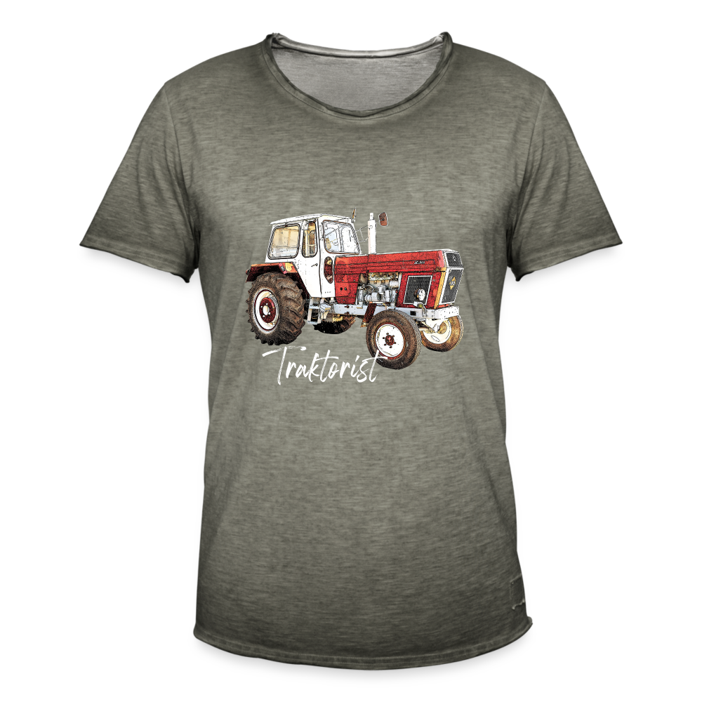 Traktorist Männer Vintage T-Shirt - Vintage Khaki
