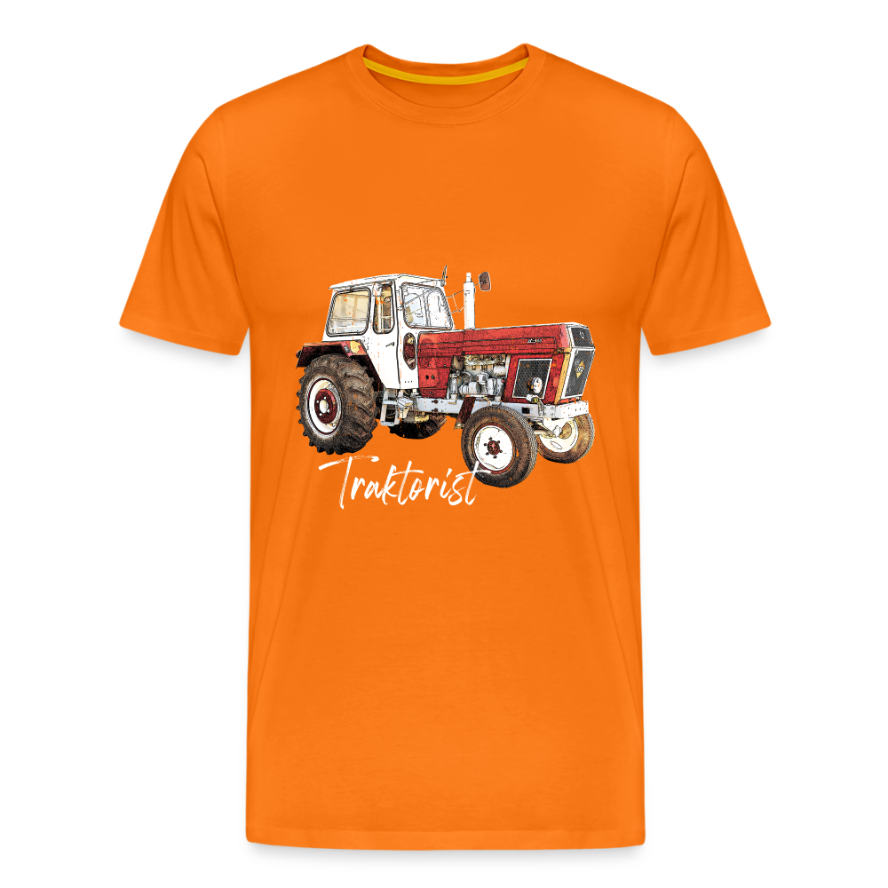 Traktorist Männer Premium T-Shirt - Orange