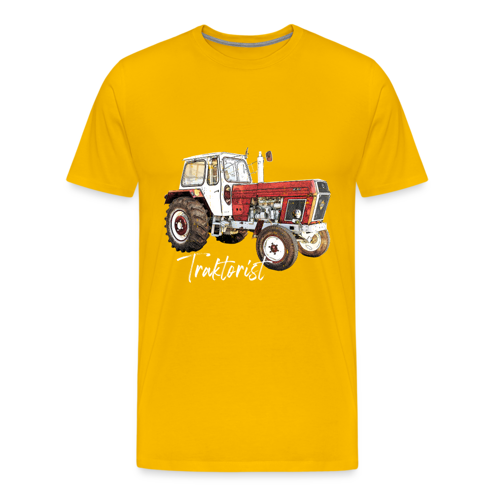 Traktorist Männer Premium T-Shirt - Sonnengelb
