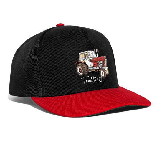 Traktorist Snapback Cap - Schwarz/Rot