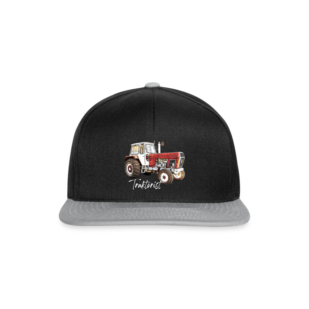 Traktorist Snapback Cap - Schwarz/Grau