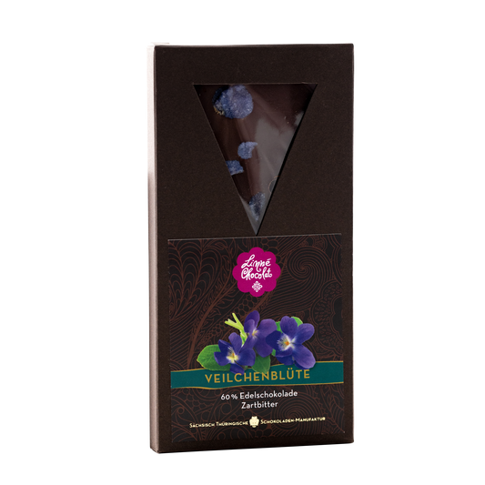Zartbitter-Schokolade Veilchenblütenblätter