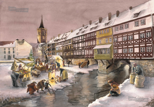 Papier-Adventskalender "Erfurt Krämerbrücke"