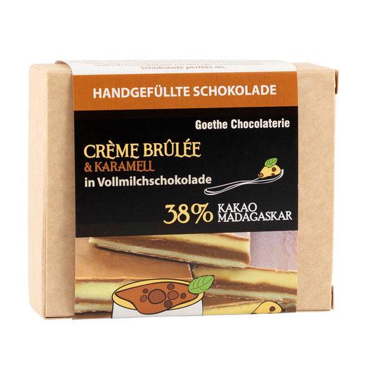 Handgefüllte Schokolade - Crème Brûlée & Karamell