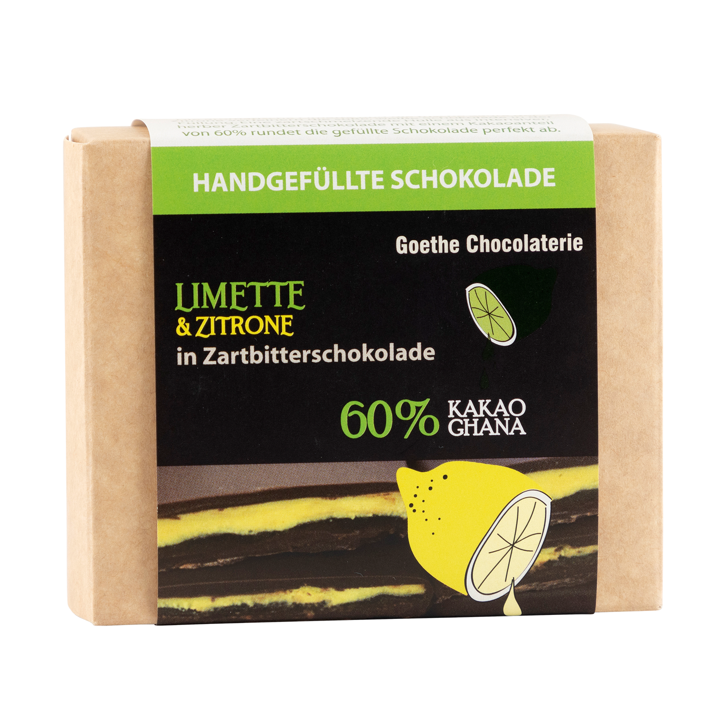 Handgefüllte Schokolade - Limette & Zitrone