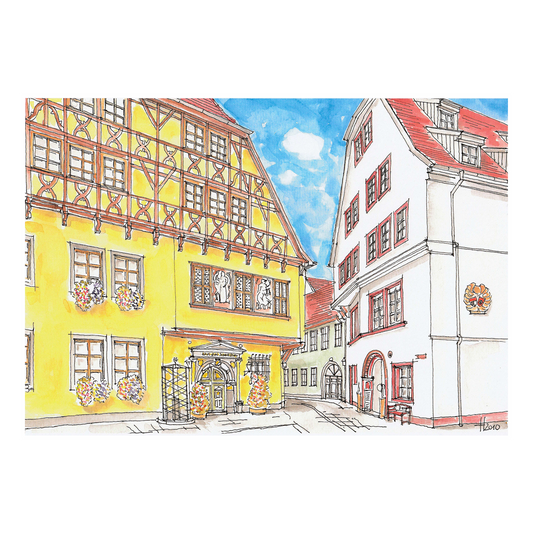 Kunstdruck Erfurt - Haus zum Sonneborn