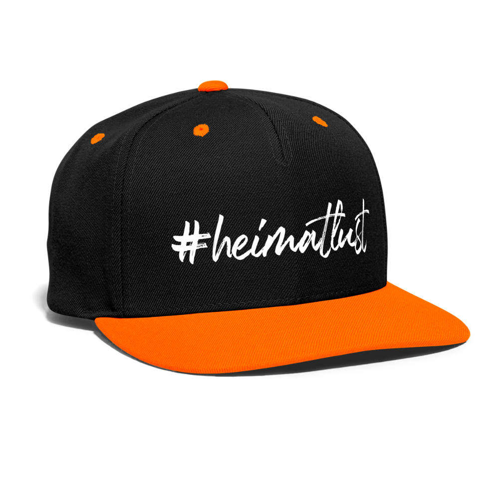 Kontrast Snapback Cap - Schwarz/Neonorange